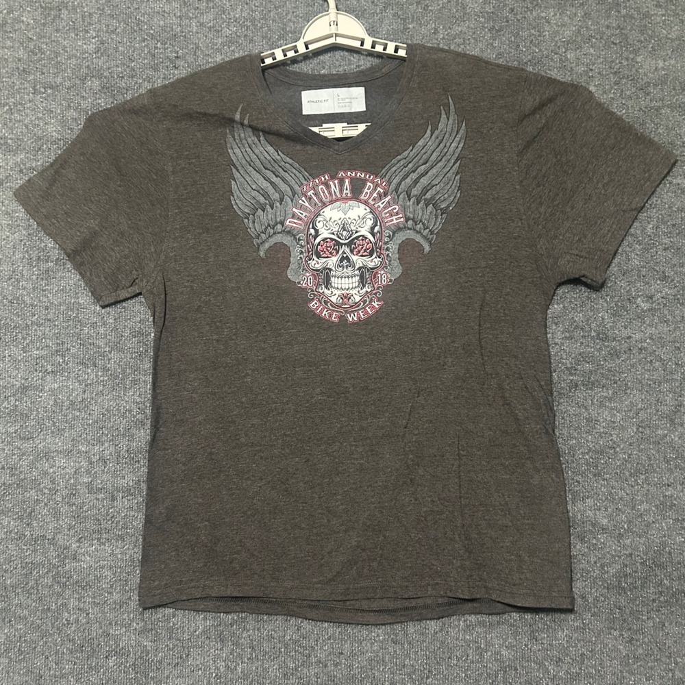 Daytona‎ Beach, Fl Bike Week 2018 Skull Wings Graphic T Shirt Womens Size Large